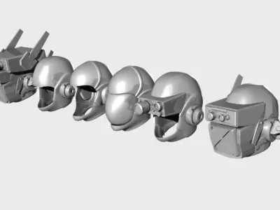 Sci Fi Helmet Pack  3D model