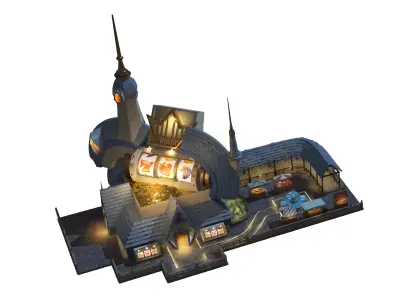 Slot Machine Main City Low-poly 3D model