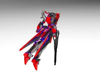 robot futuristic spaceship 3D model