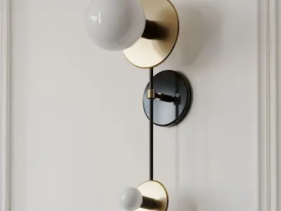 Double Wall Brass Sconce by ETSY 3D model