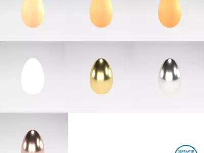 Egg v1 Pack 01 Low-poly 3D model