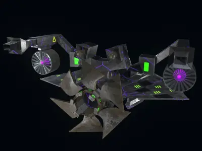 Spaceship 3D model 13