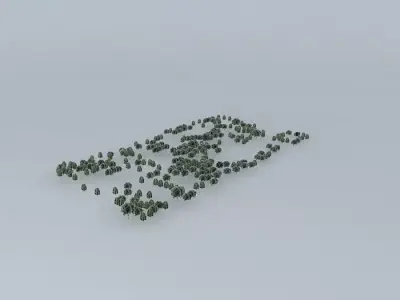 Trees in culture street  Free 3D model