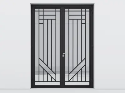 Aluminium door 242 3D model