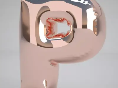 P Balloon Copper 3D model