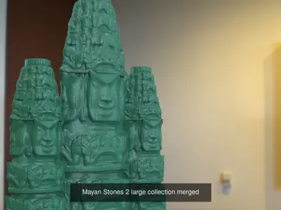 Aztec Stone Collection 3D Model Pack