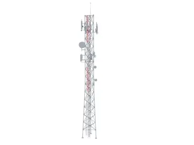 Telecommunication Tower 03  Low-poly 3D model