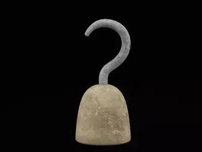 Classic Pirate Hook Low-poly 3D model
