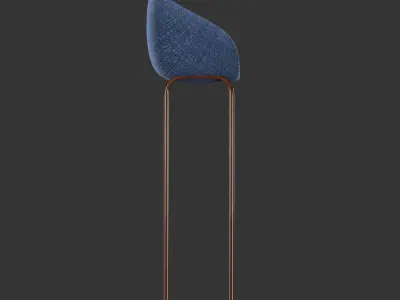 Minimalist Bar stool  Low-poly 3D model