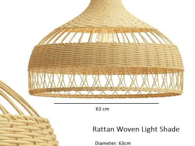 Collection rattan pendant lights 3D model