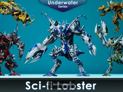 Sci-Fi Underwater monsters pack