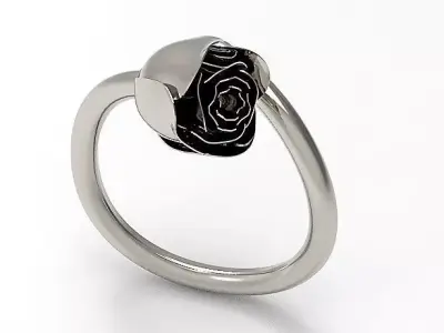 Flower Ring 3D print model
