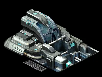 Spaceship - Ground Small Objects 05 3D model
