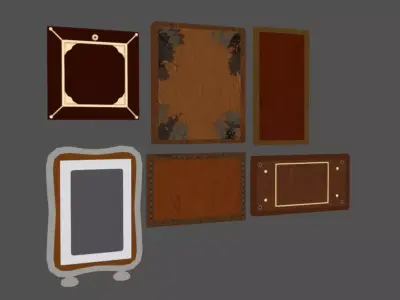 Plate Pack 03 Low-poly 3D model
