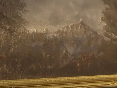 12 Realistic Oil Paintings Low-poly 3D model