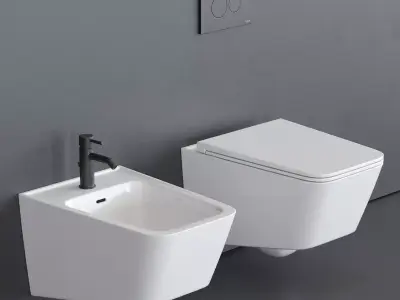 VitrA Bathrooms EQUAL Wall-Hung WC Low-poly 3D model
