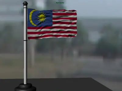 Malaysia flag 3D model