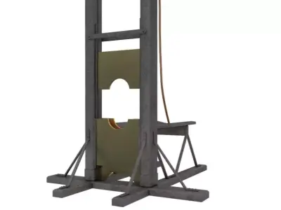 Antique Century French Guillotine 3D model