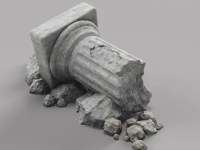 Damaged Pillar 3D model