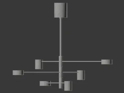 Modern Pendant Lighting Chandelier Counterpoint 3D model