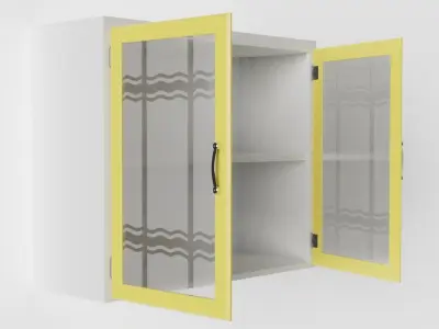 Vintage Kitchen Wall Cabinet 3D model