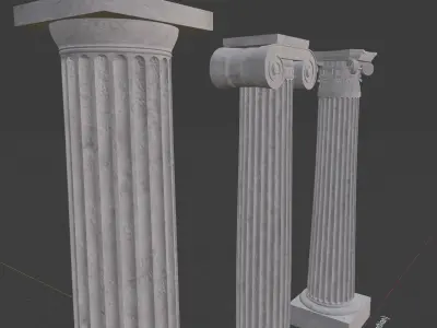 Greek Columns Pack 3D model
