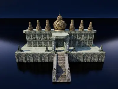 Temple Of Gods Modular Package 3D model