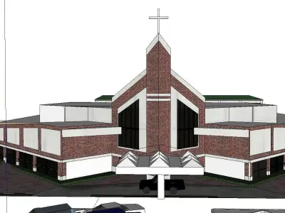 Architecture-Religion-God-Culture-Temple-0288 building with p... 3D model