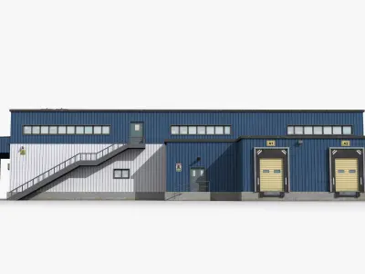 Factory x32 Low-poly 3D model