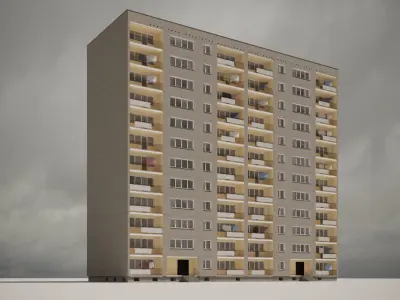 PRE-FABRICATED CONCRETE PANEL RESIDENTIAL BUILDINGS ASSET 3D model