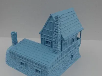 Medieval Bakery Tabletop Terrain 25 mm 3D print model