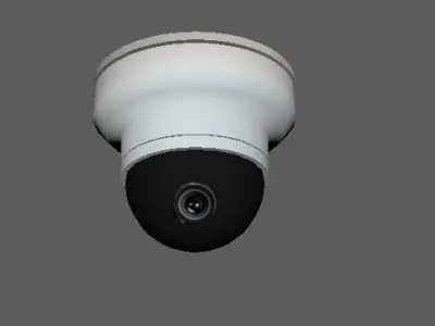 Dome Security Camera low poly  3D model