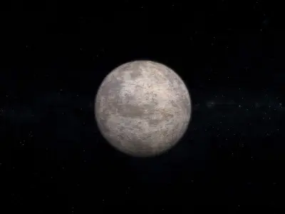 Dwarf Alien Planet or Moon 08 Low-poly 3D model