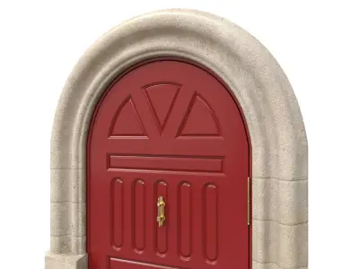 Entrance classic door 142 3D model