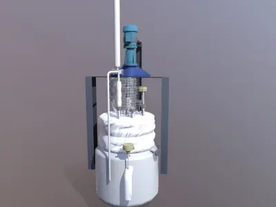 Reactor System Low-poly 3D model