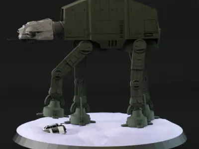 AT AT and snowspeeder 3D print model