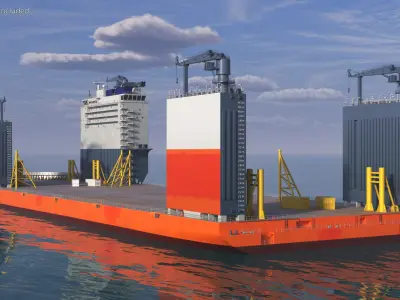 Cargo Heavy Lift Ship 3D model