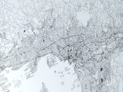 Oslo Road Network and Streets 3D model
