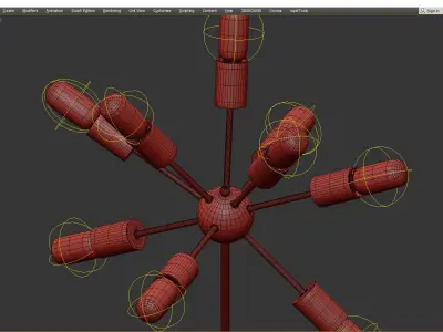 Sputnik Table by Restoration Hardware Low-poly 3D model