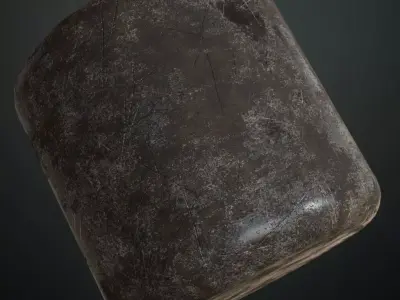 Dark Scalloped Arabesque Grille PBR SEAMLESS Texture