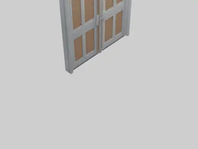 Bifold door model Low-poly 3D model