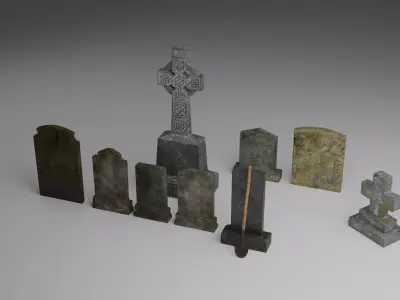 Graveyard Collection 3D Model Pack