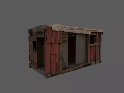 Container house Low-poly 3D model