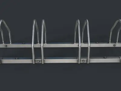 Bike Rack 2 PBR Game Ready Low-poly 3D model