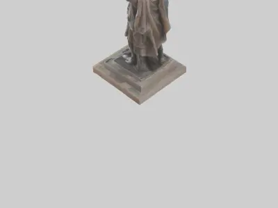 The Warriors of Liberty statue model Low-poly 3D model