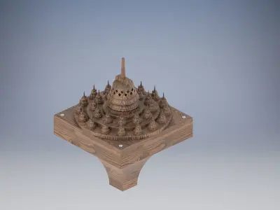 Borobudur Tample Light Miniature 3D print model