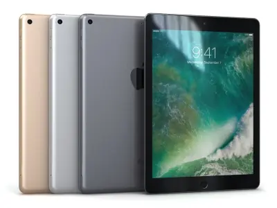 Apple iPad 9-7 2017 All Color Low-poly 3D model