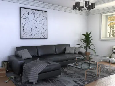 Wood Floor - Parquet Low-poly 3D model