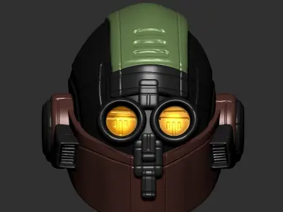 helmet high poly sculpt 3d printable  3D model 3D model