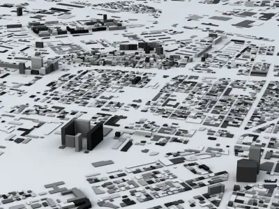 Sofia Streets and Buildings 3D model